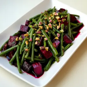 Green Bean Beet and Pistachio Salad
