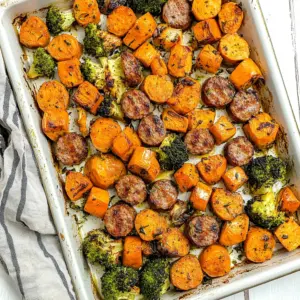 Harvest Sheet Pan Sausage and Veggies
