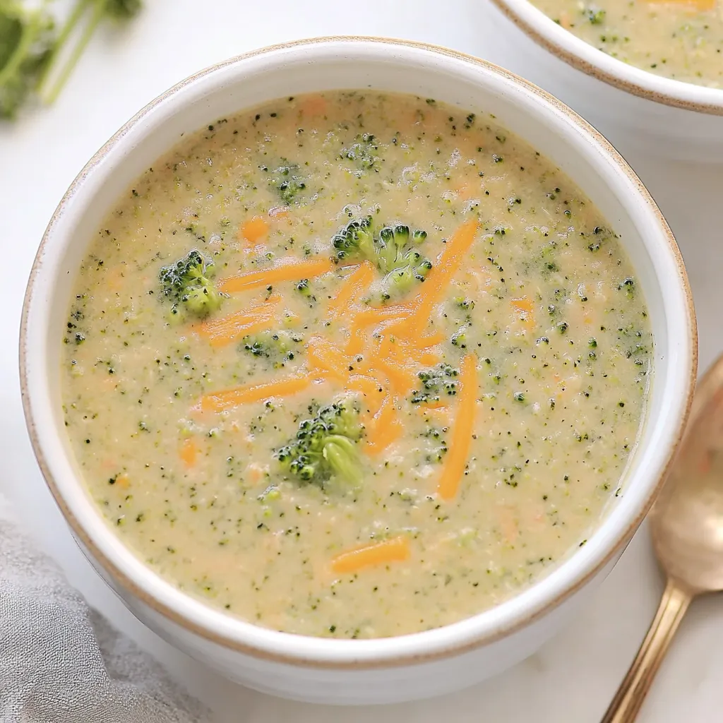 Healthy Broccoli Cheddar Soup