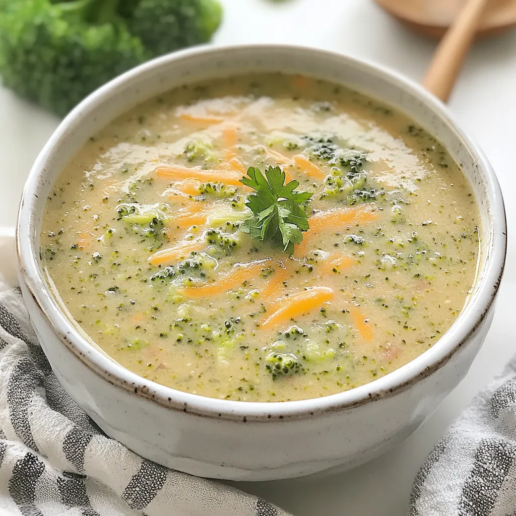 Healthy Broccoli Cheddar Soup