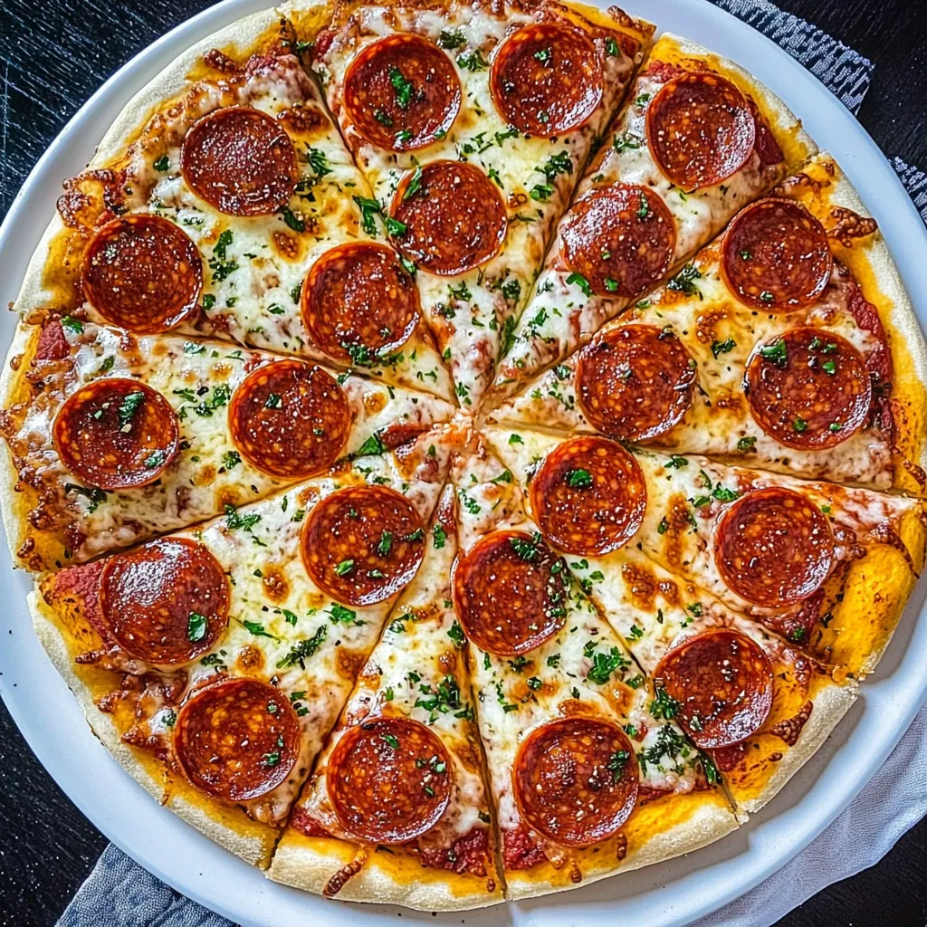 Homemade Pepperoni Pizza