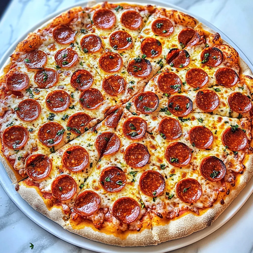 Homemade Pepperoni Pizza
