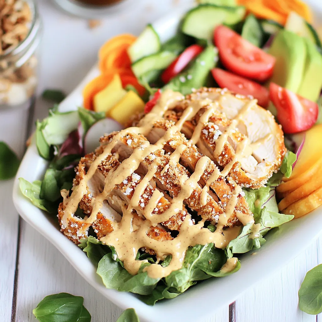 Honey Mustard Pretzel Crusted Chicken Salad