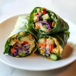 Hummus Vegetable Collard Greens Wrap