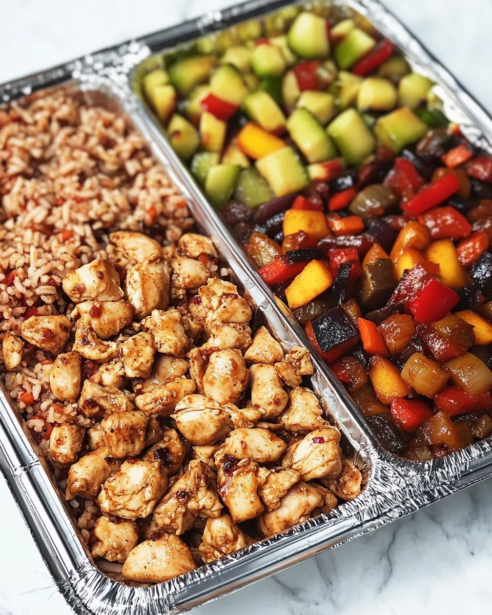 Individual Sweet Sour Chicken Meal Prep