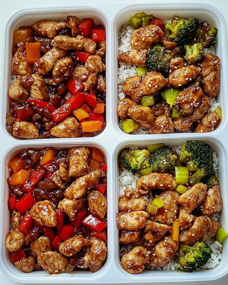 Individual Sweet Sour Chicken Meal Prep