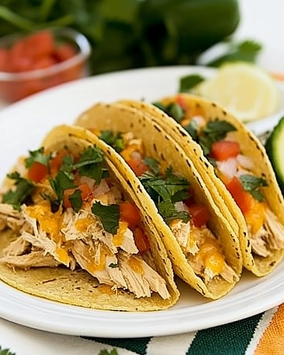 Instant Pot Cheesy Chicken Tacos