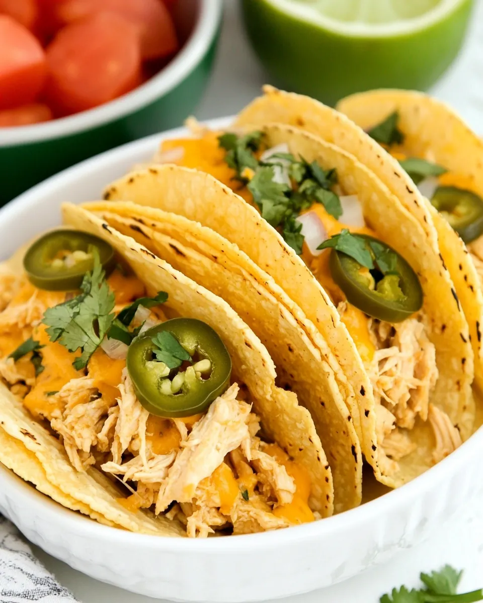 Instant Pot Cheesy Chicken Tacos