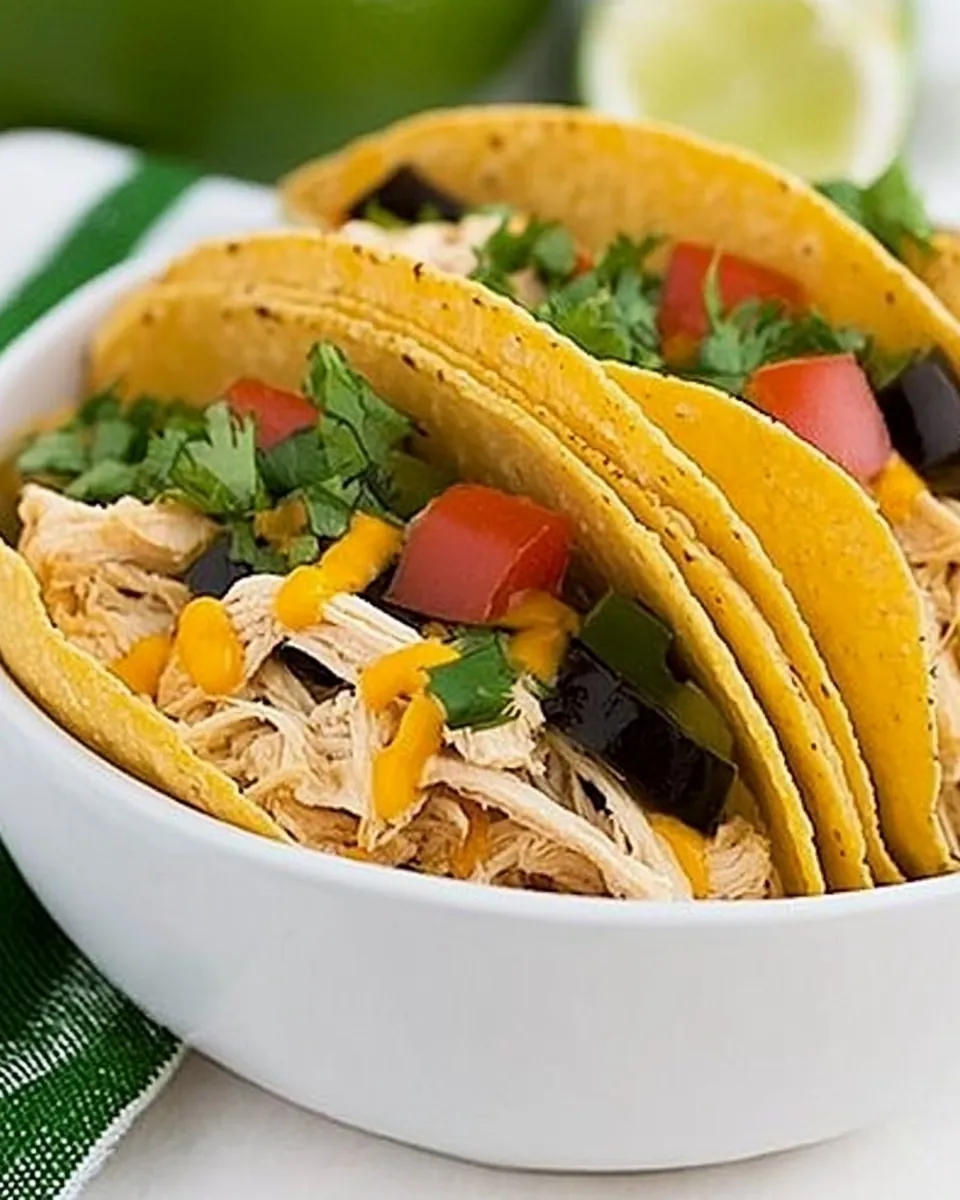 Instant Pot Cheesy Chicken Tacos