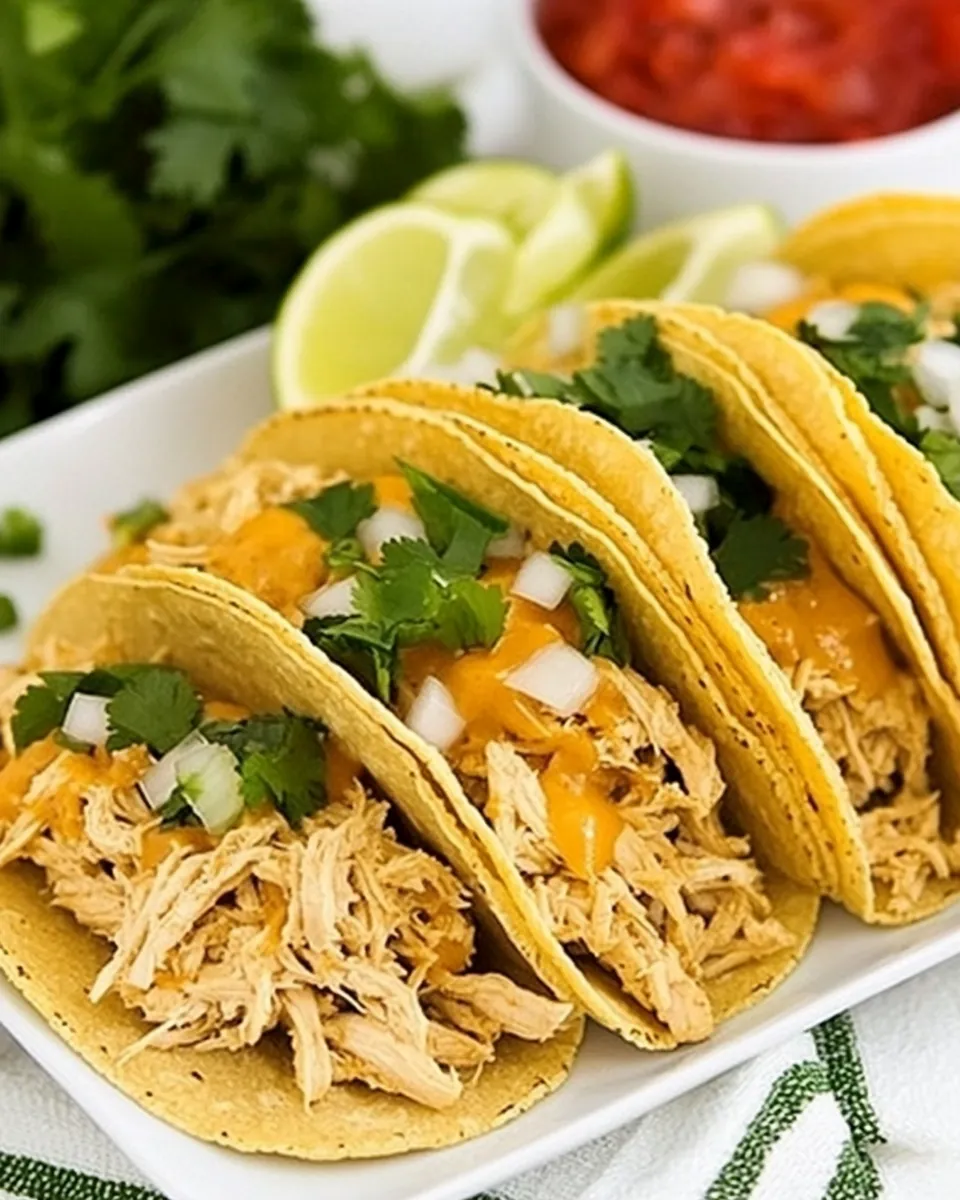 Instant Pot Cheesy Chicken Tacos