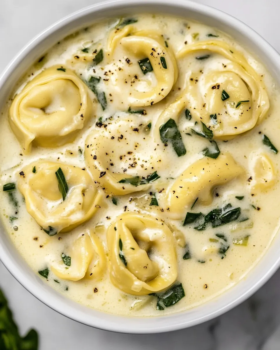 Instant Pot Chicken Alfredo Tortellini Soup
