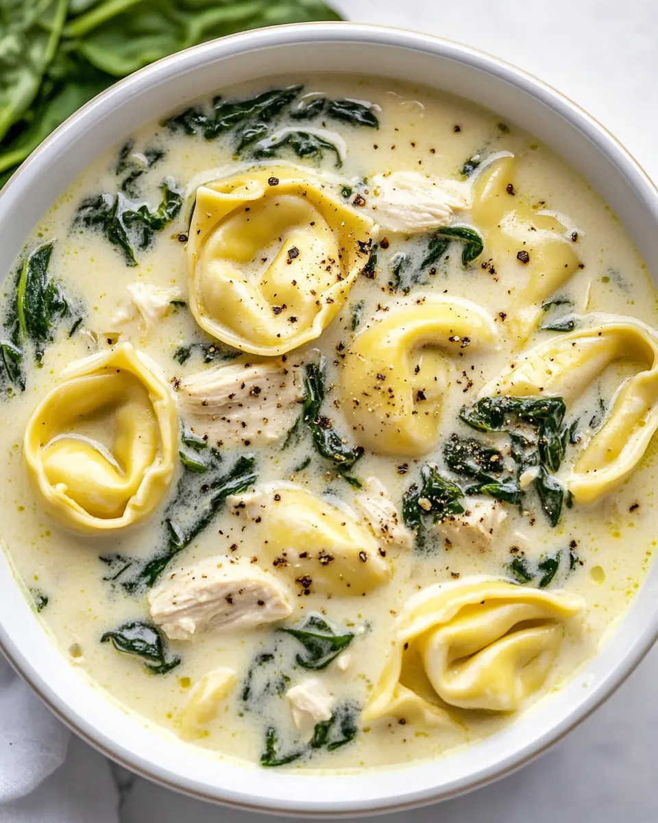 Instant Pot Chicken Alfredo Tortellini Soup