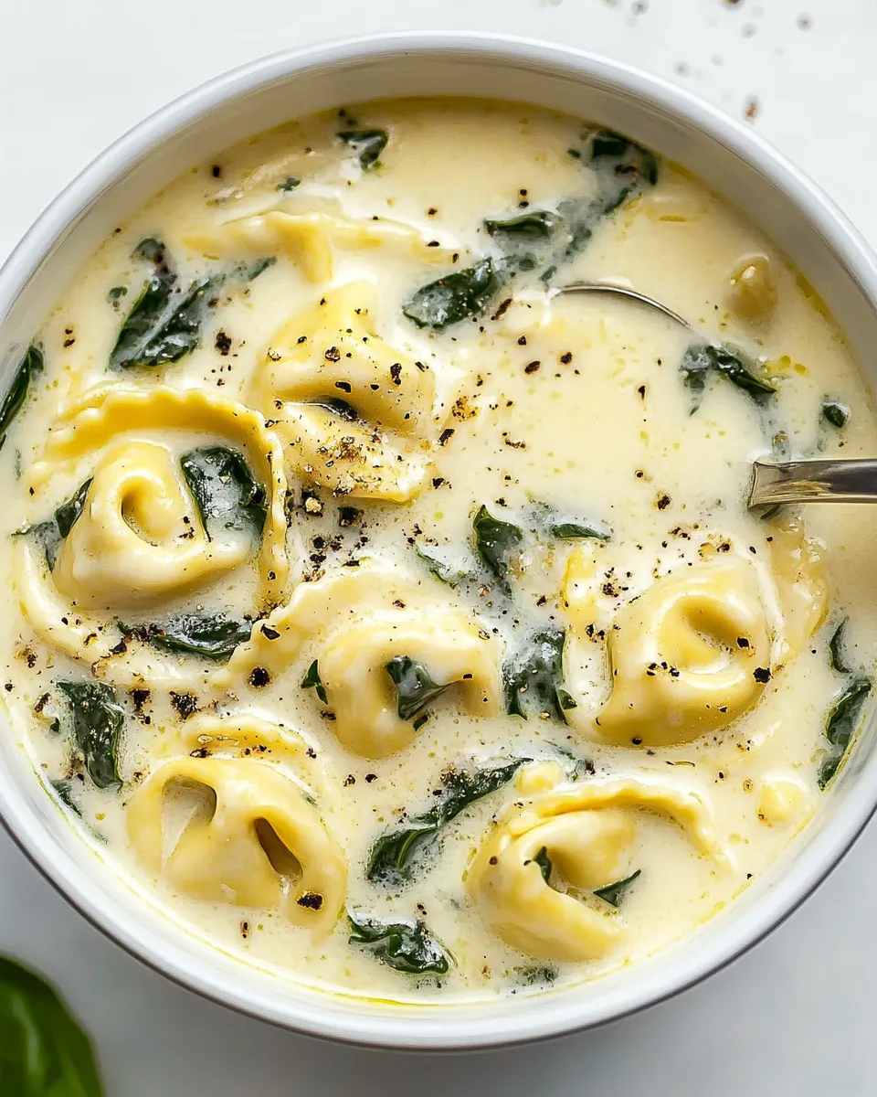 Instant Pot Chicken Alfredo Tortellini Soup