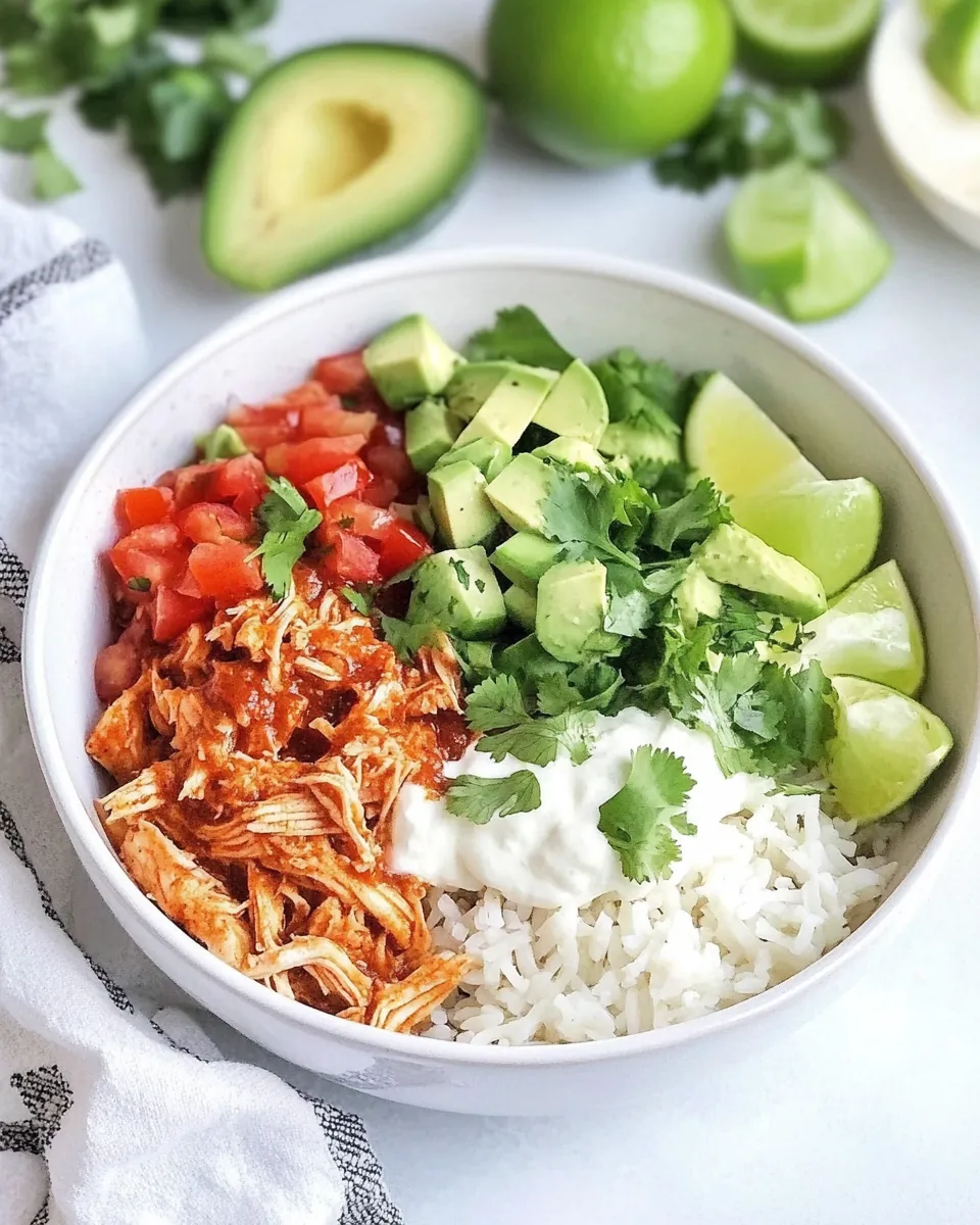 Instant Pot Chicken Burrito Bowls