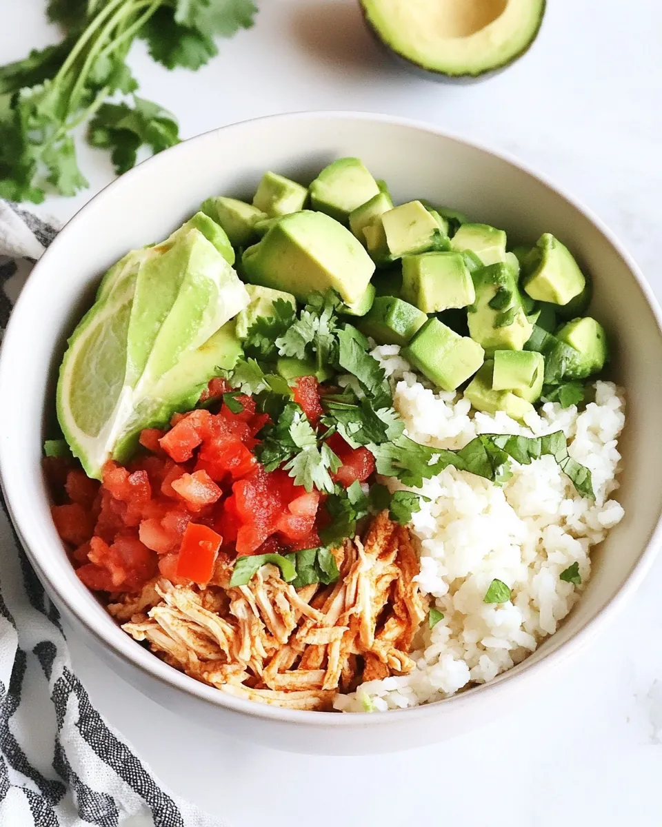 Instant Pot Chicken Burrito Bowls