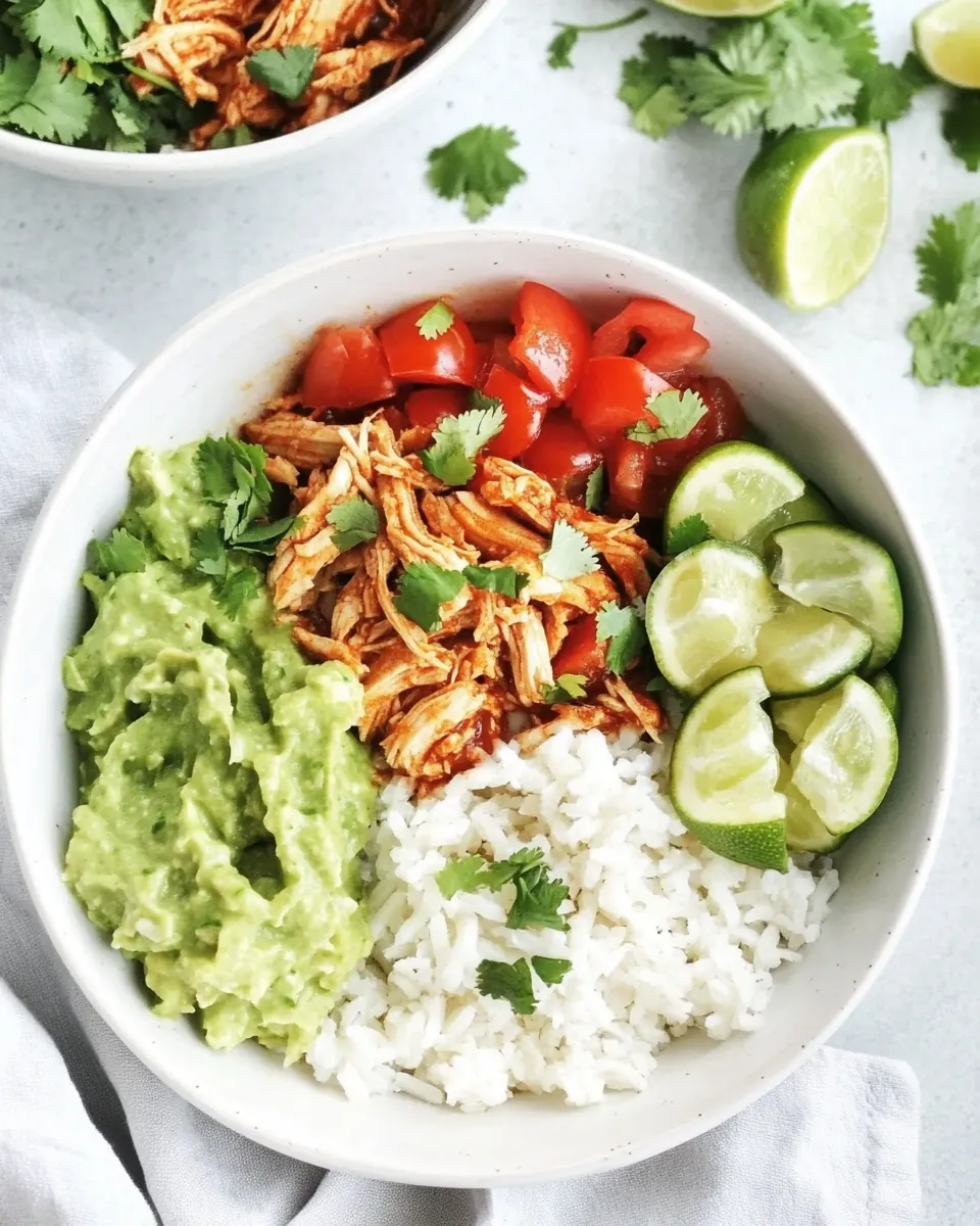 Instant Pot Chicken Burrito Bowls