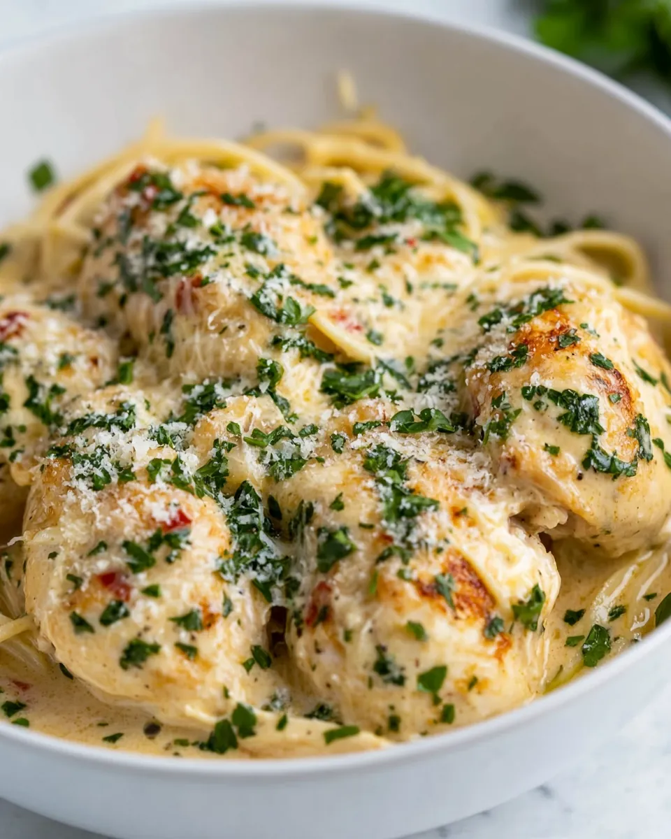 Instant Pot Creamy Parmesan Chicken