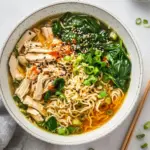 Instant Pot Healthy Chicken and Spinach Ramen Noodle Bowl