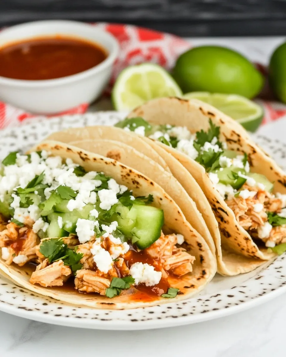 Instant Pot Sriracha Chicken Tacos