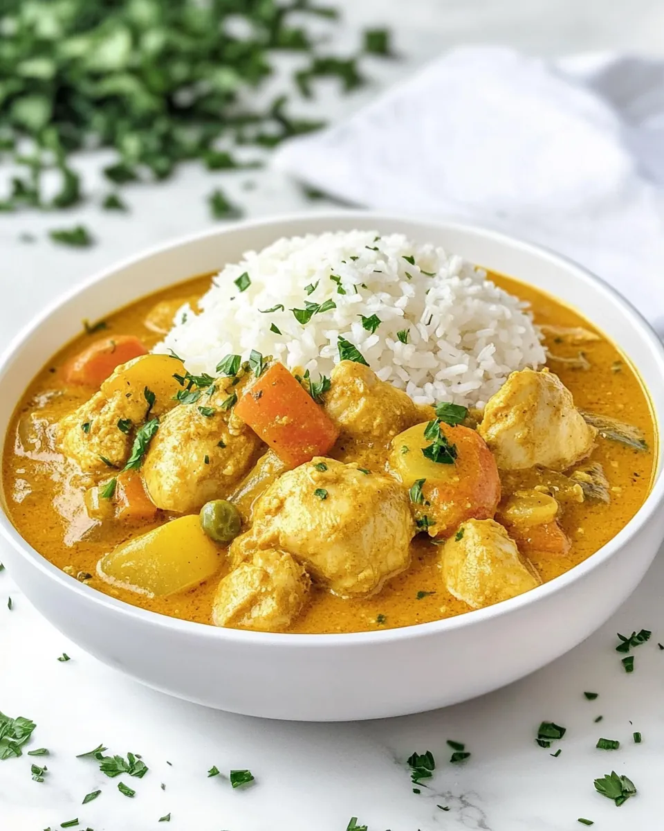 Instant Pot Thai Yellow Chicken Curry