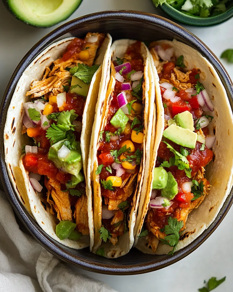 Salsa Chicken Tacos