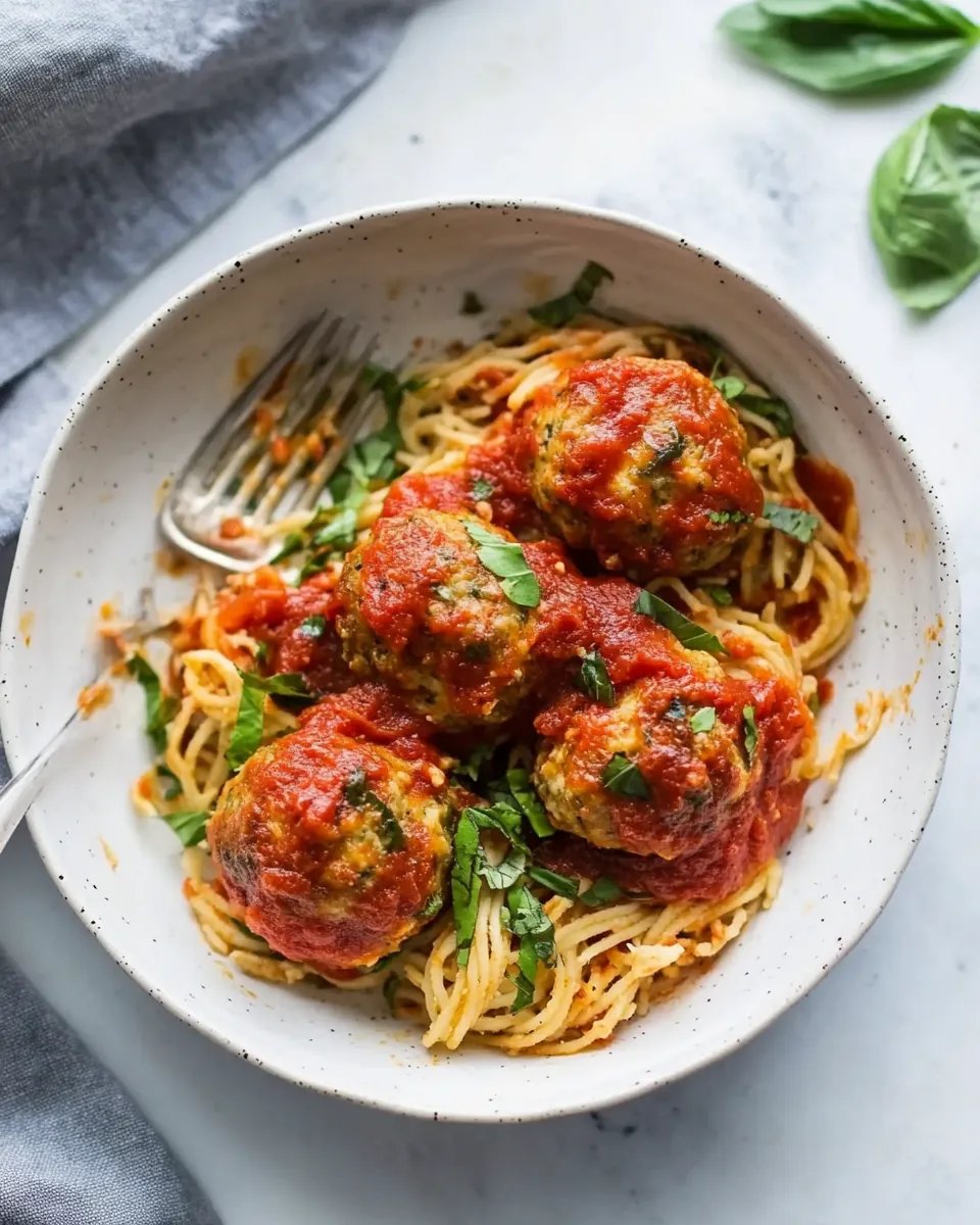 Italian Baked Gluten Free Chicken Meatballs