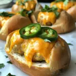 Jalapeño Cheddar Chicken Meatball Sandwiches