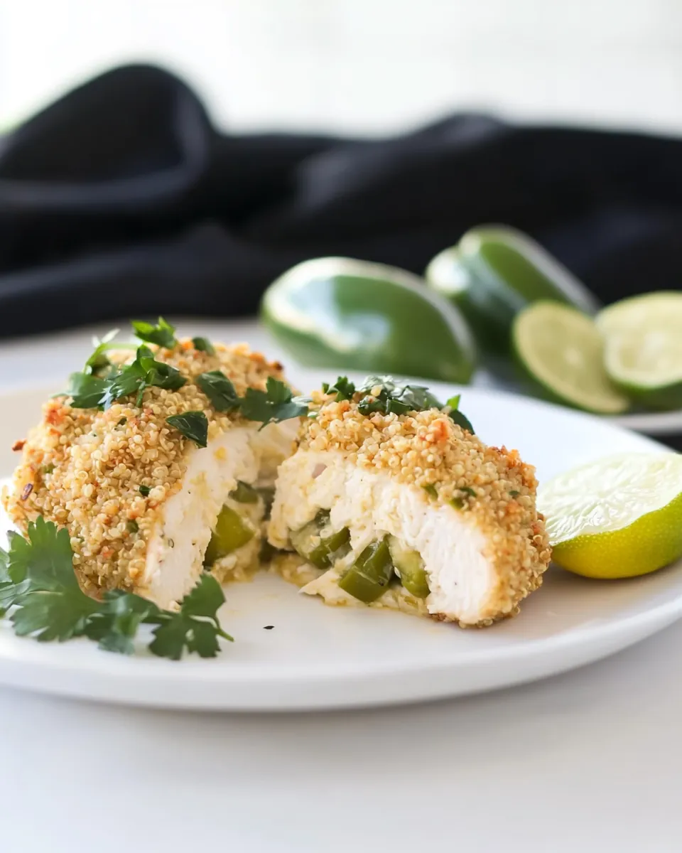 Jalapeño Popper Chicken With Quinoa Crust