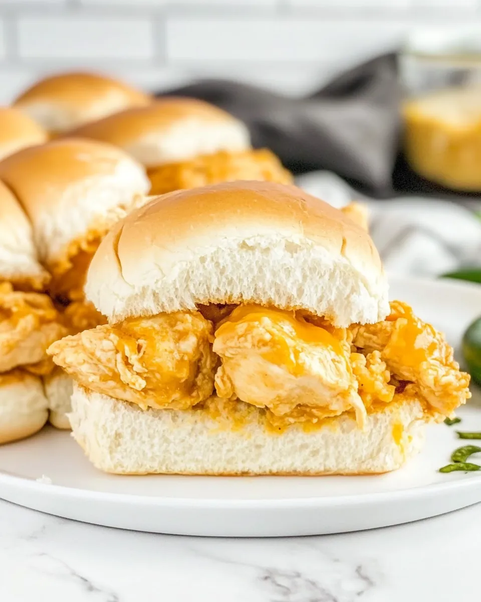 Jalapeno Popper Chicken Sliders