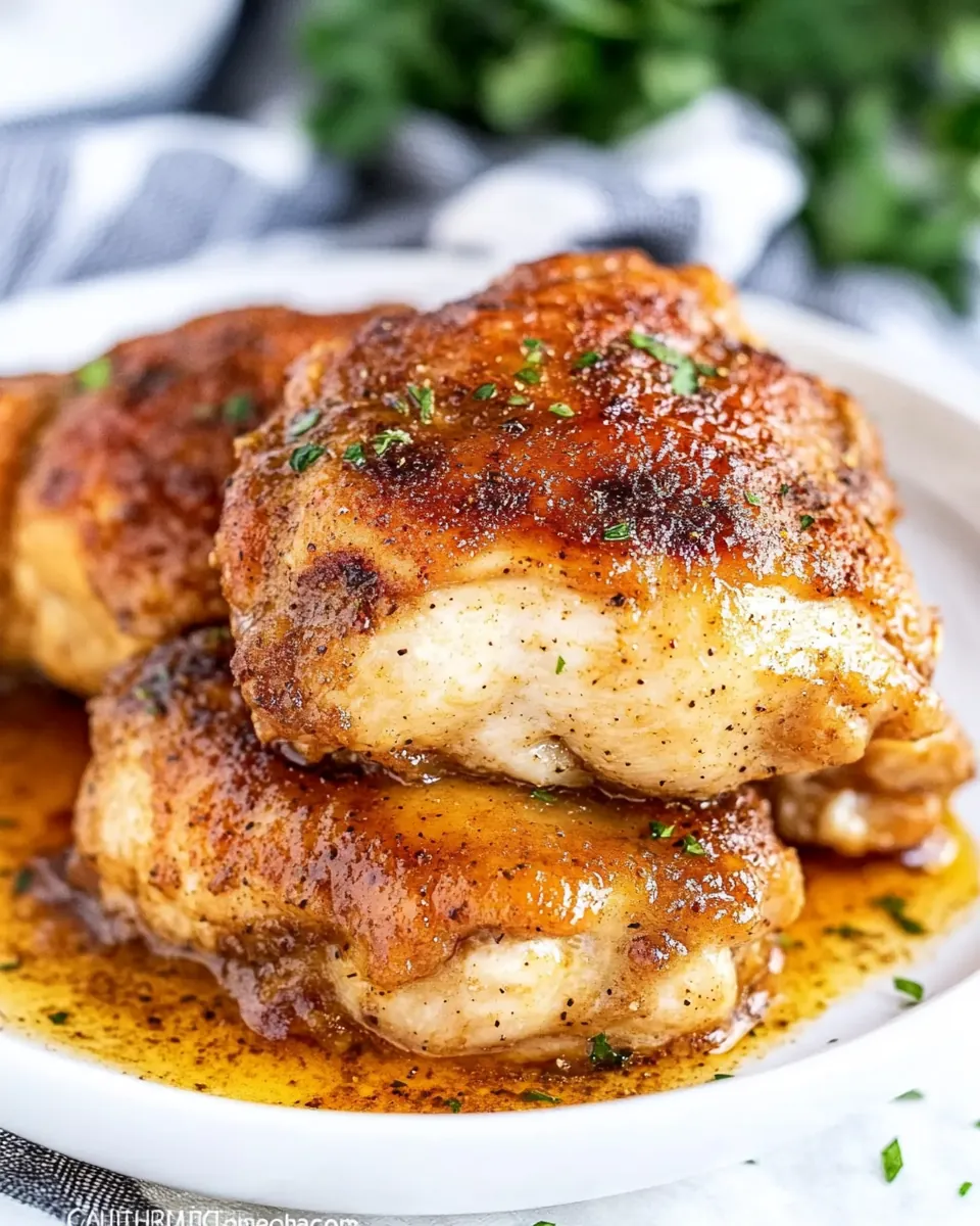 Juicy Baked Boneless Chicken Thighs