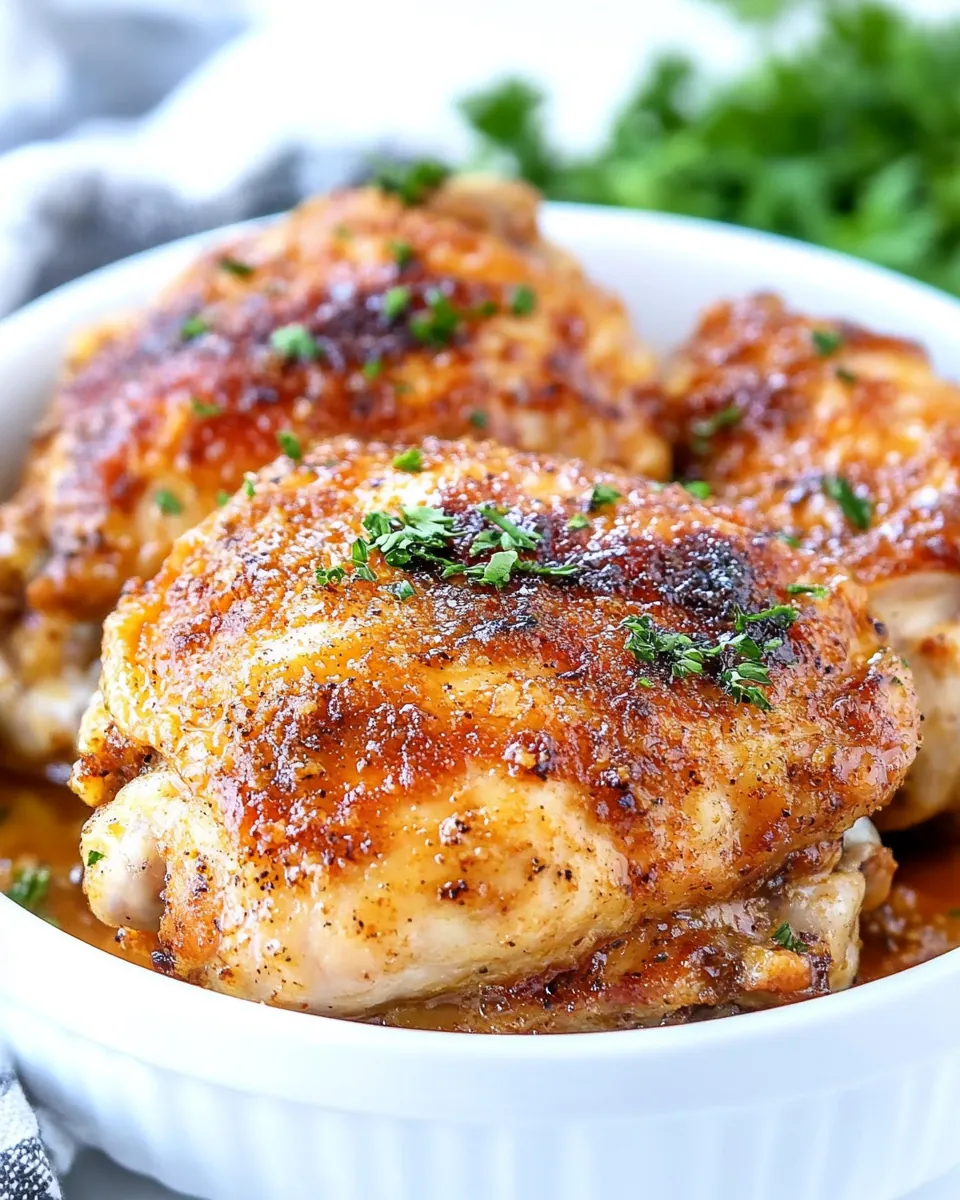 Juicy Baked Boneless Chicken Thighs