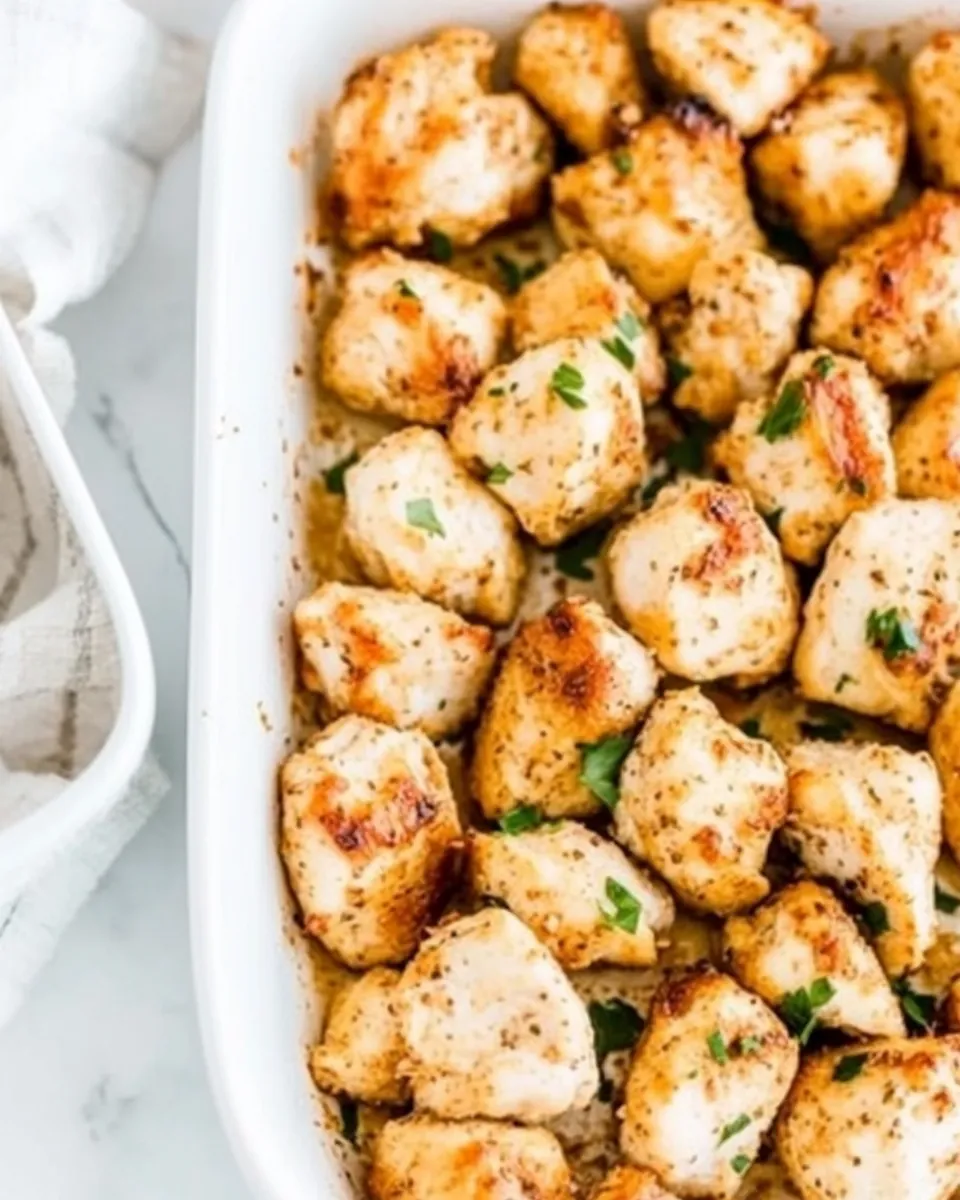 Juicy Oven Baked Chicken Bites