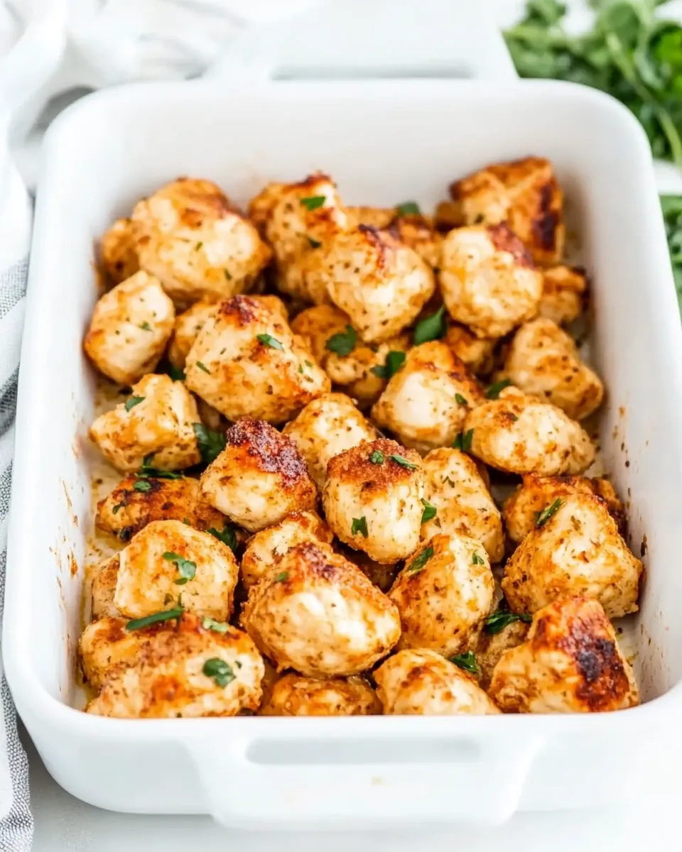 Juicy Oven Baked Chicken Bites