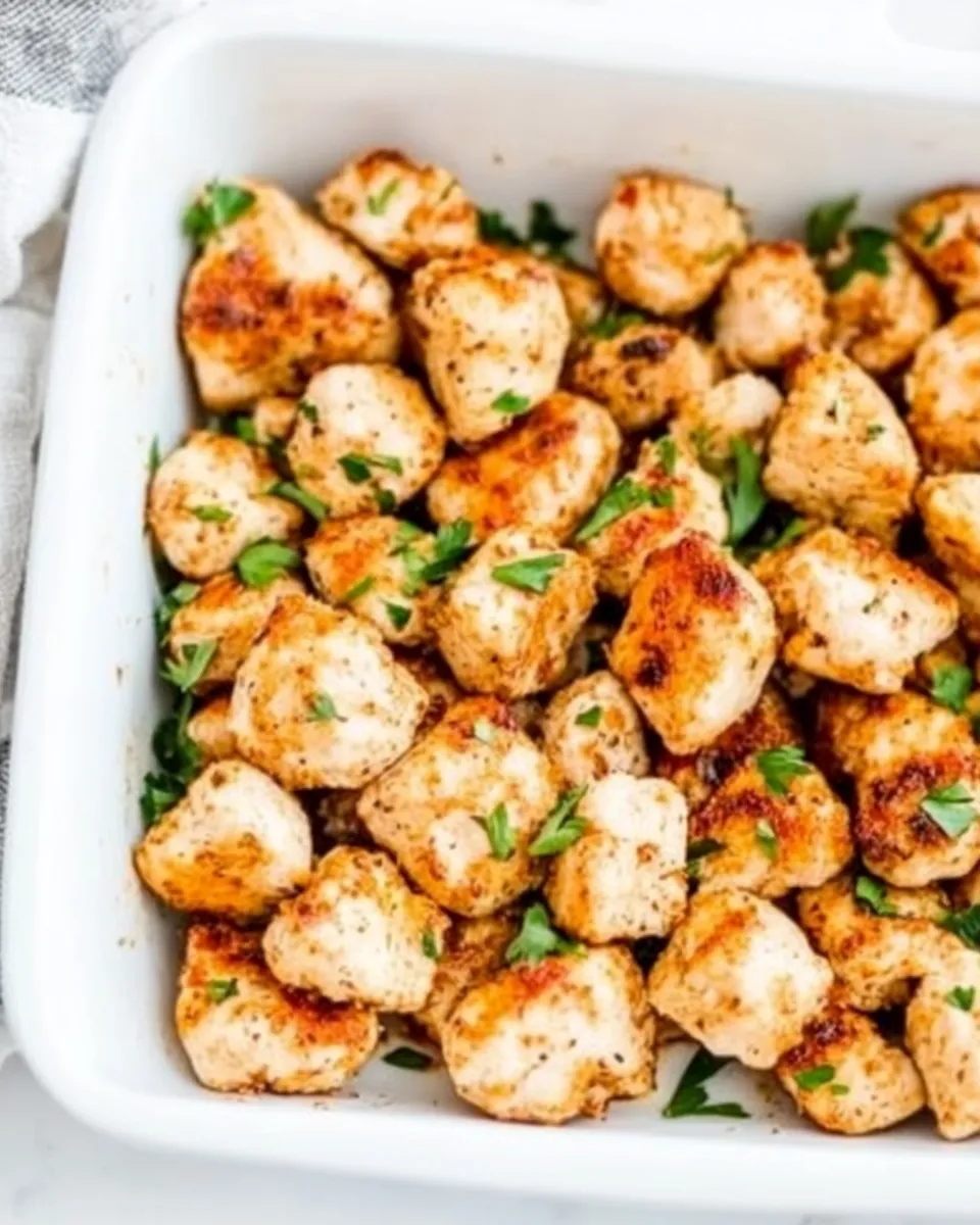 Juicy Oven Baked Chicken Bites