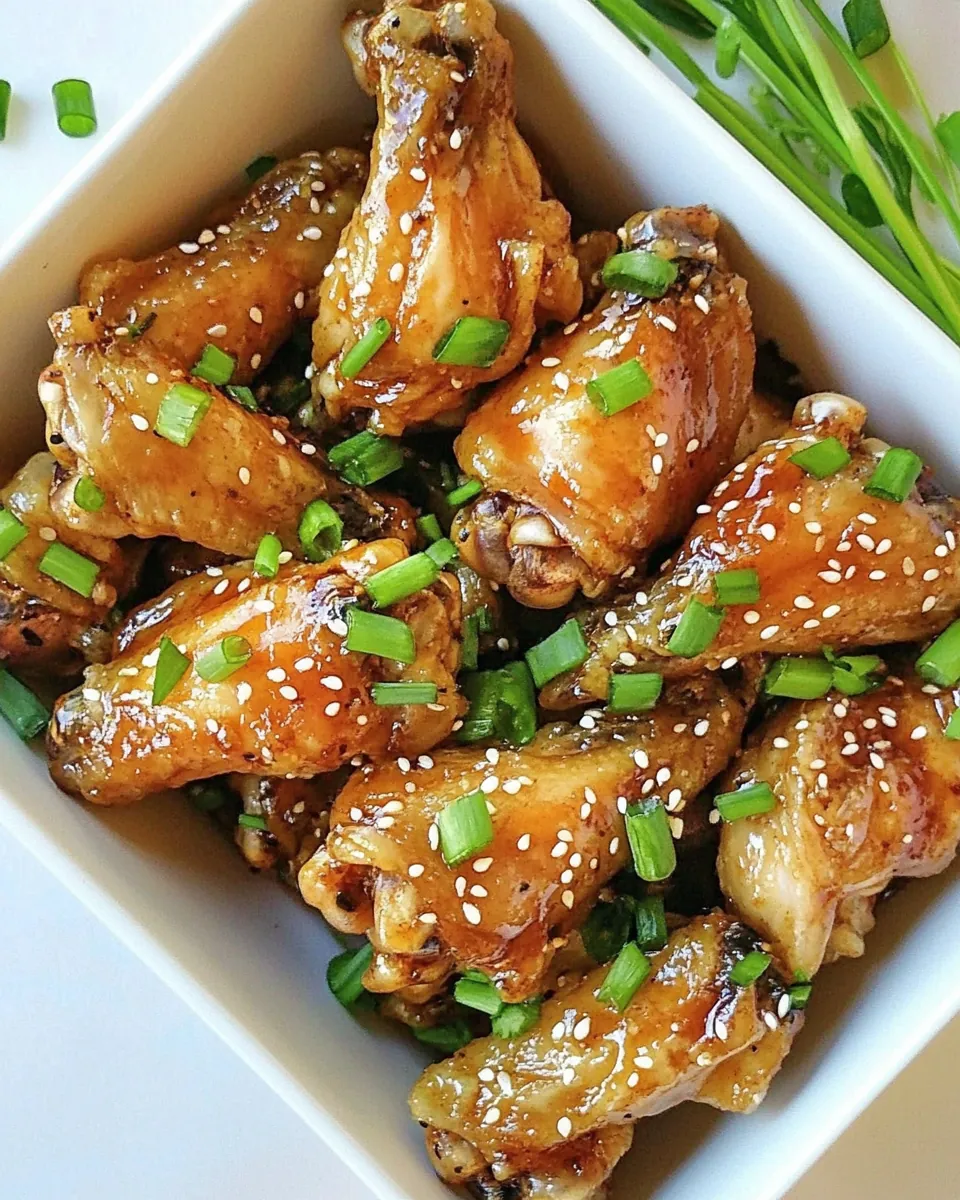 Sticky Sesame Teriyaki Chicken Wings