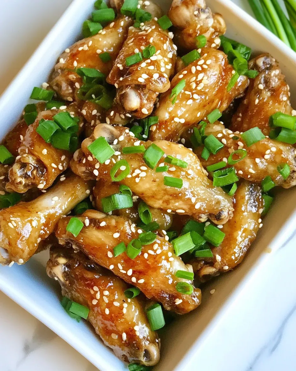Sticky Sesame Teriyaki Chicken Wings