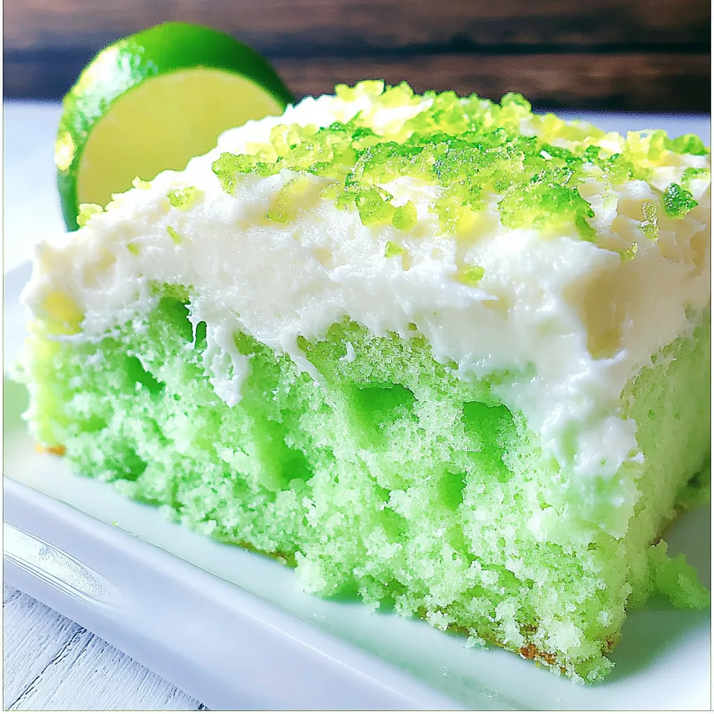Key Lime Jello Poke Cake