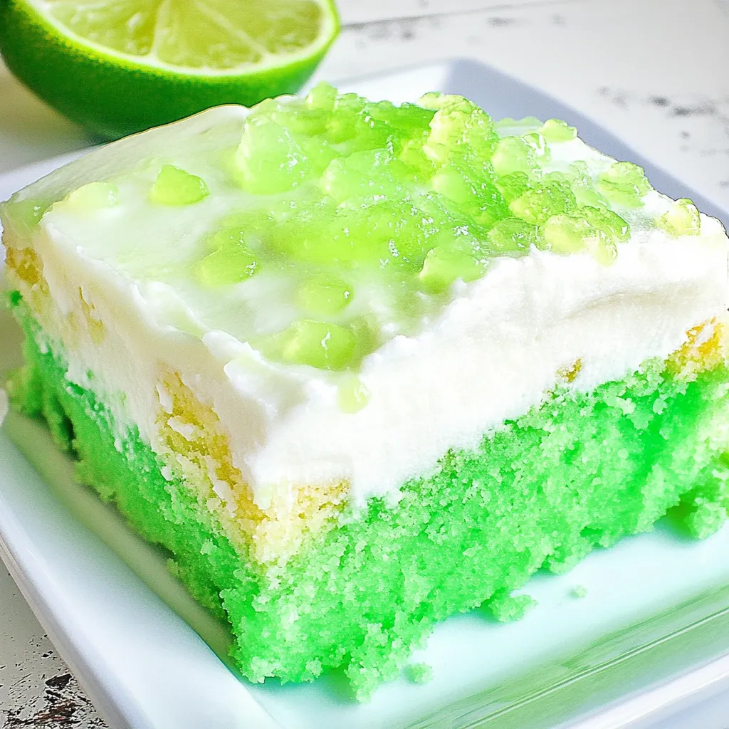 Key Lime Jello Poke Cake