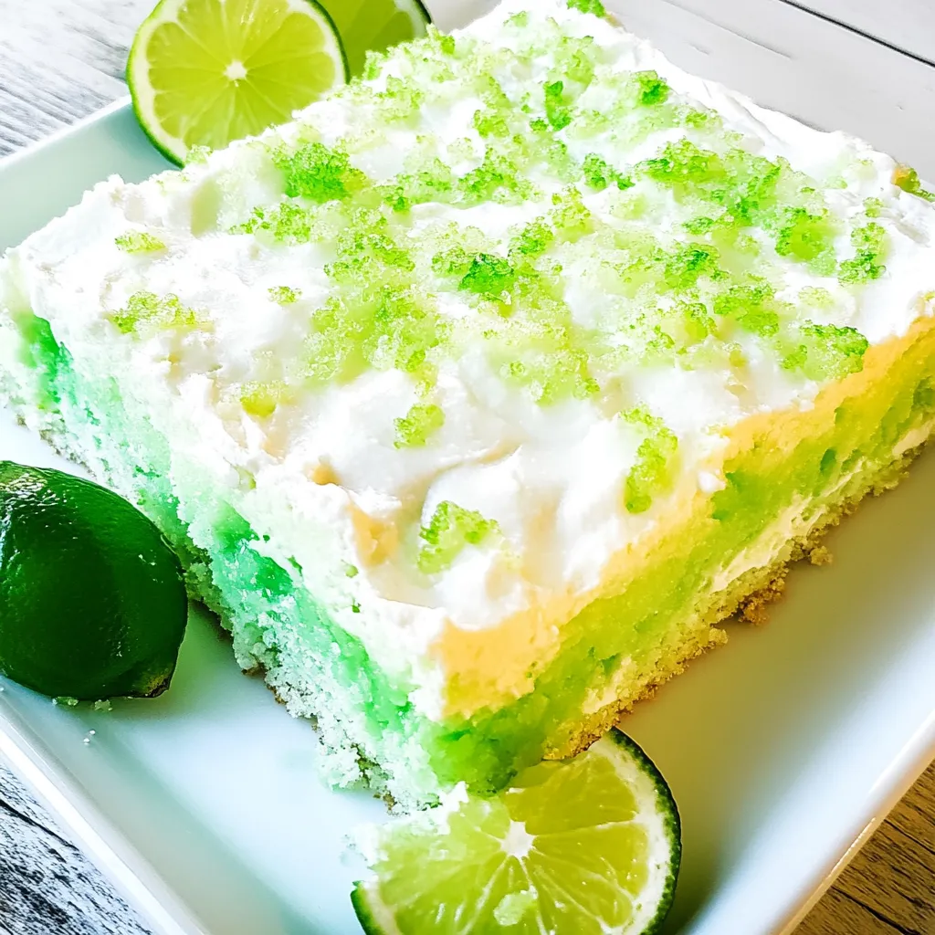 Key Lime Jello Poke Cake