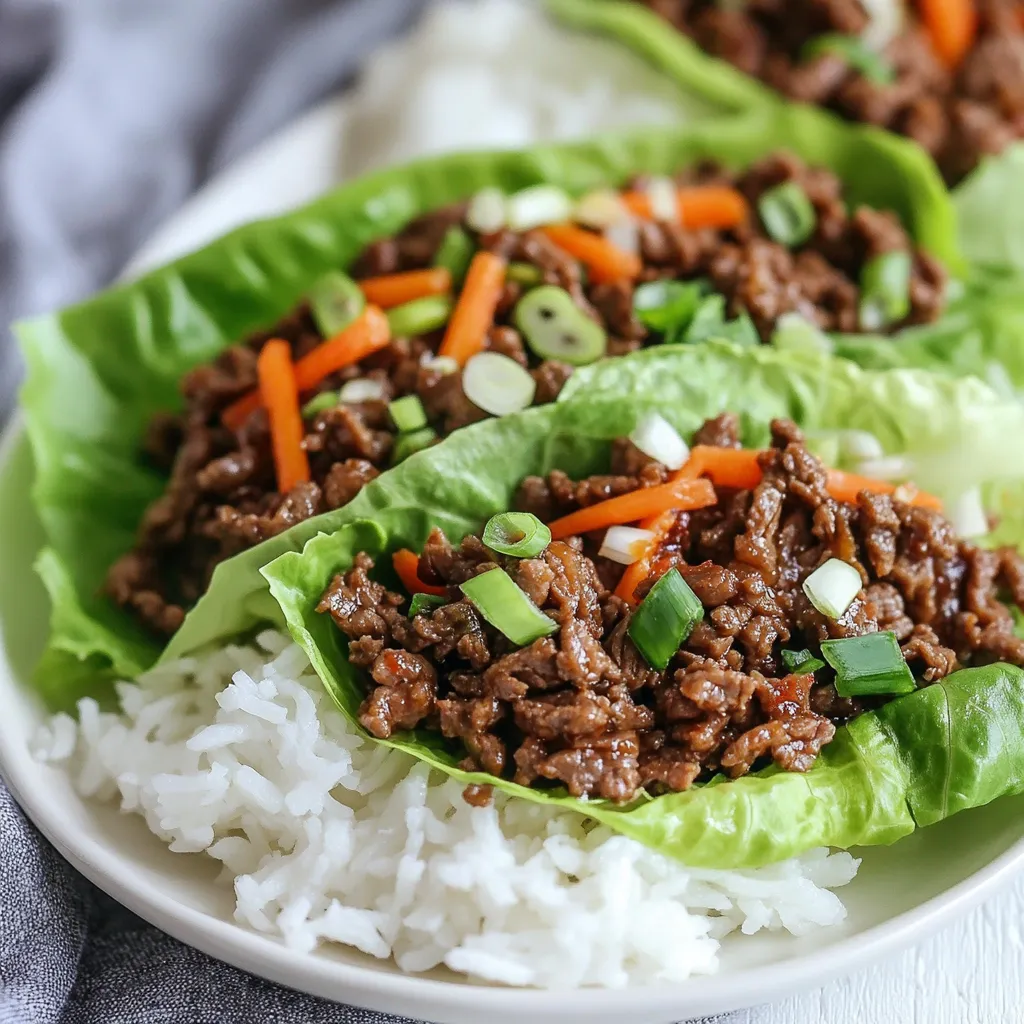 Korean Beef Lettuce Wraps