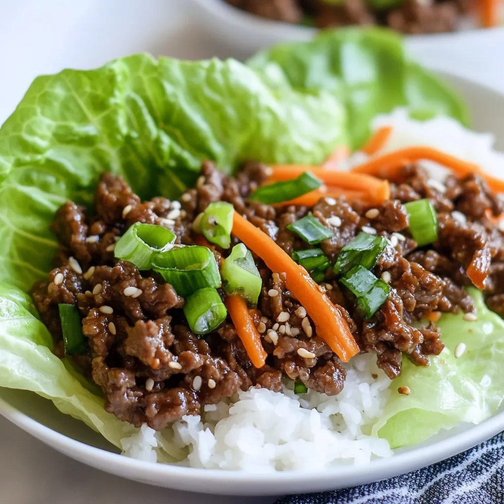 Korean Beef Lettuce Wraps