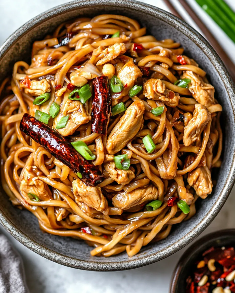 Kung Pao Chicken Noodles