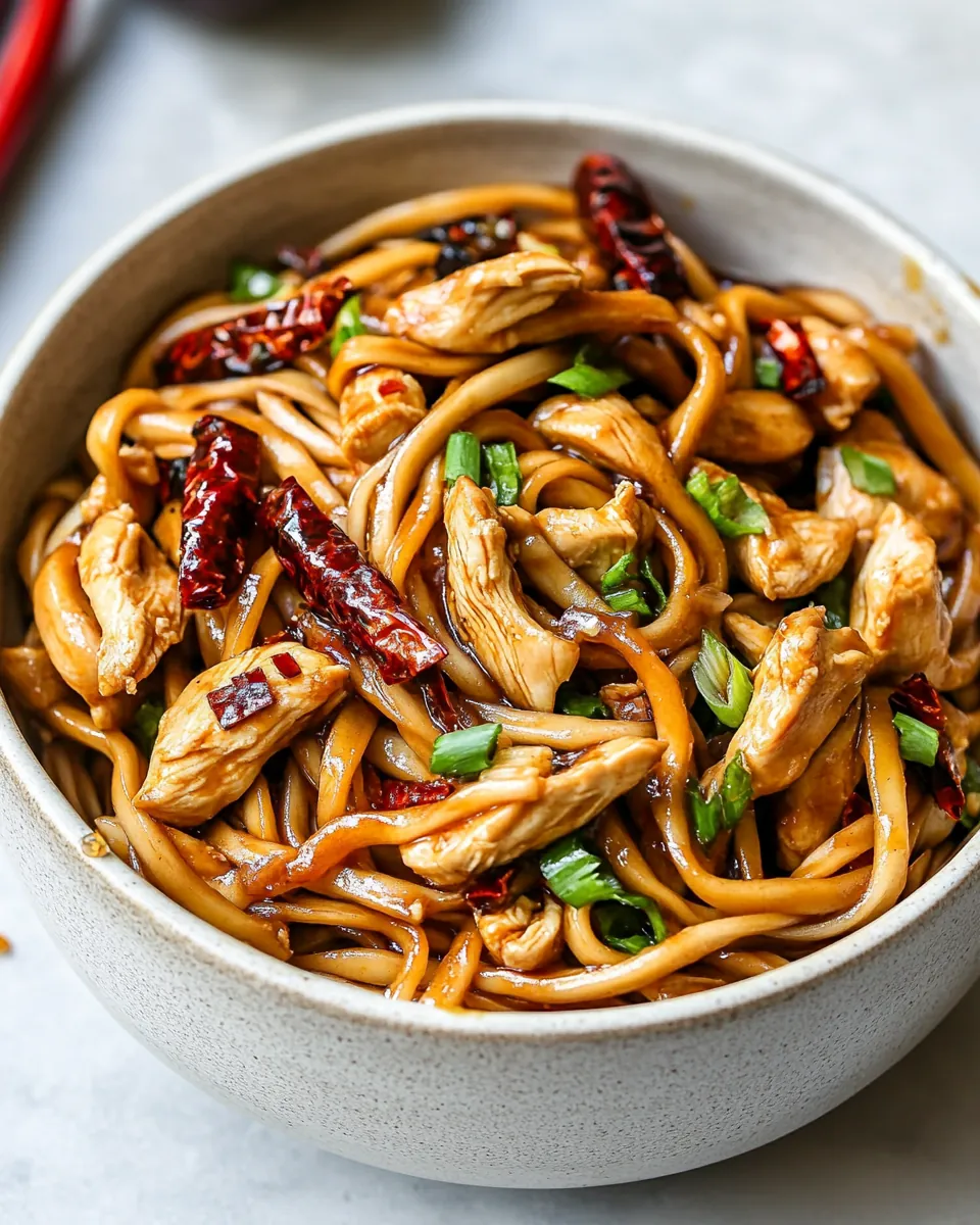 Kung Pao Chicken Noodles