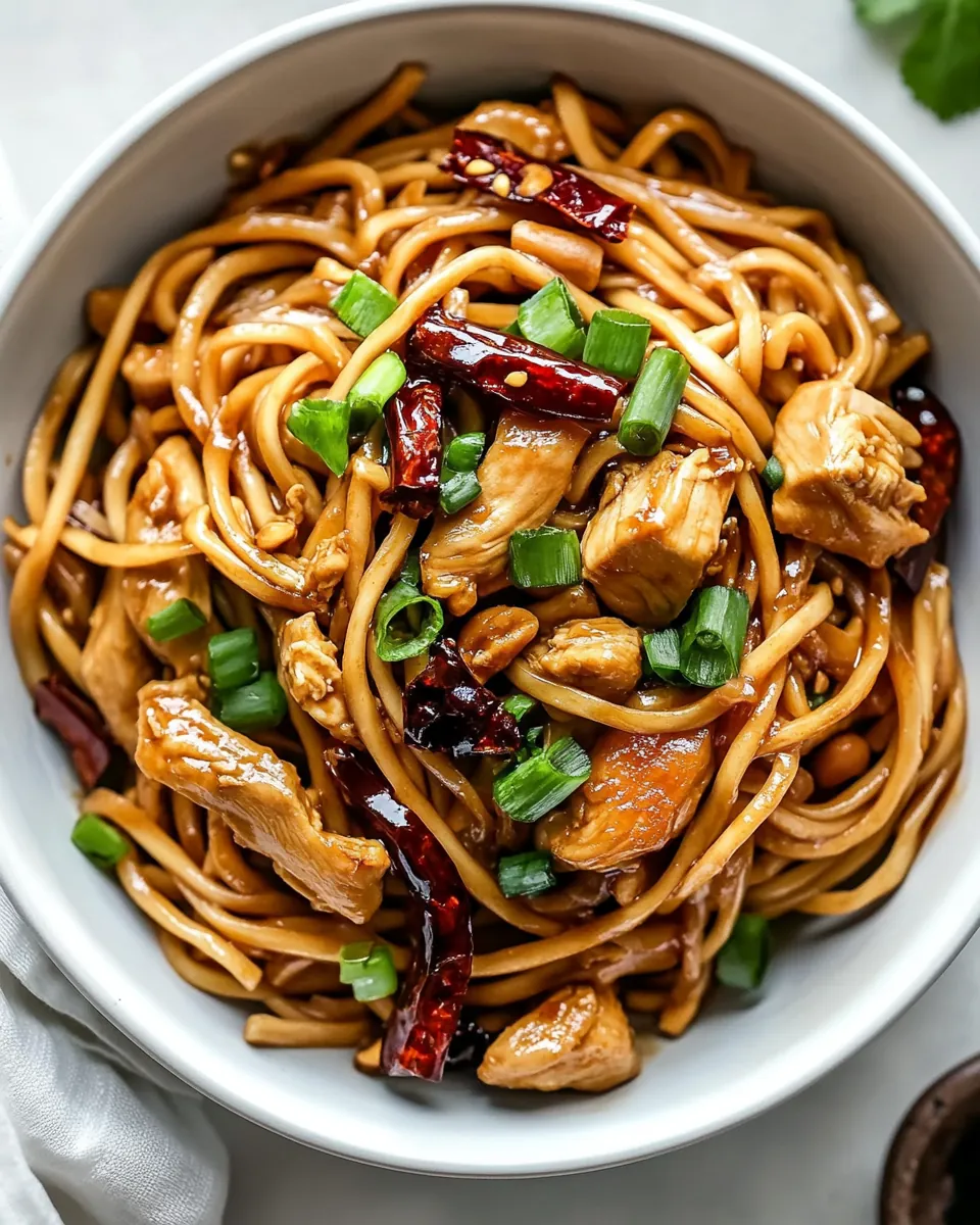 Kung Pao Chicken Noodles