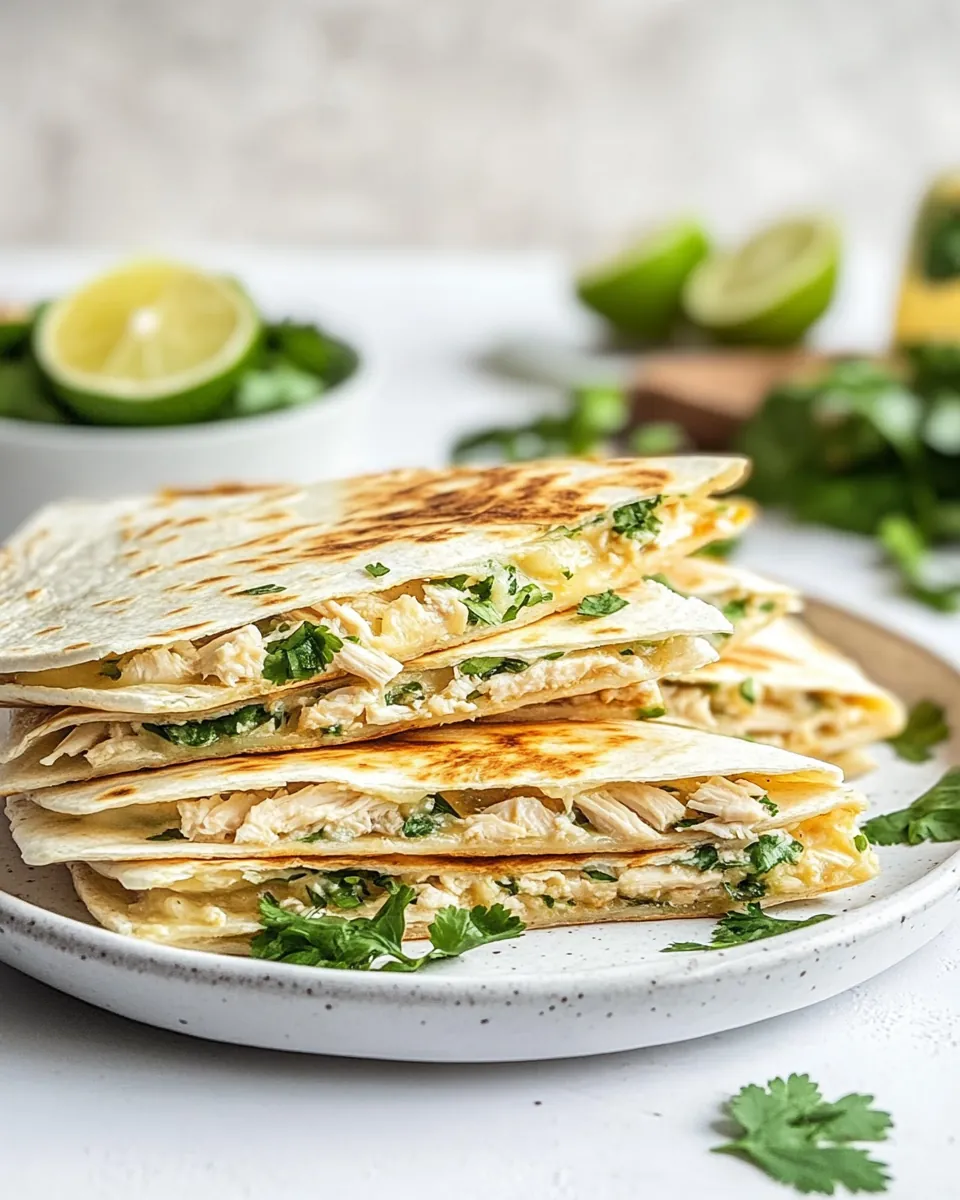 Leftover Chicken Quesadillas
