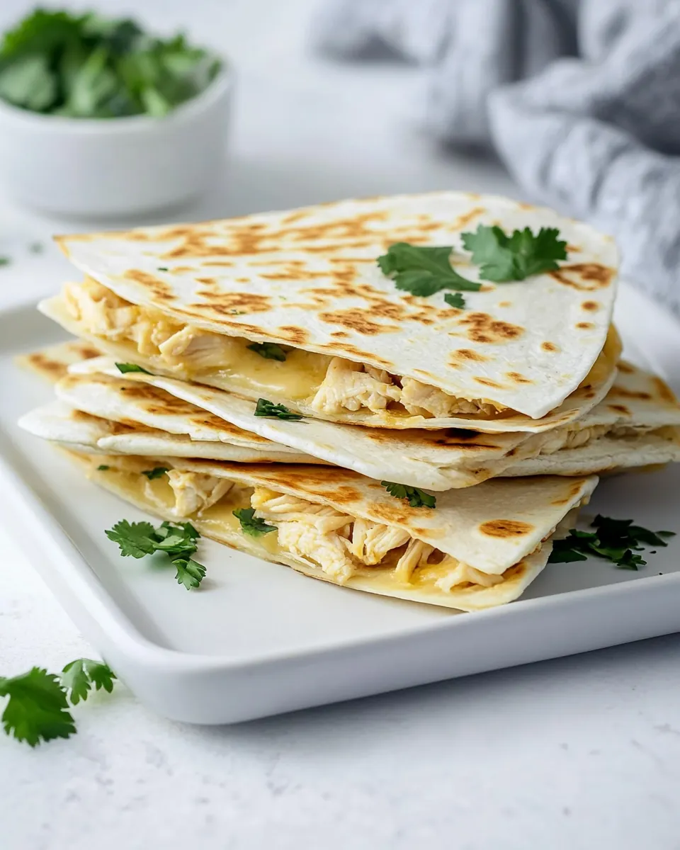 Leftover Chicken Quesadillas