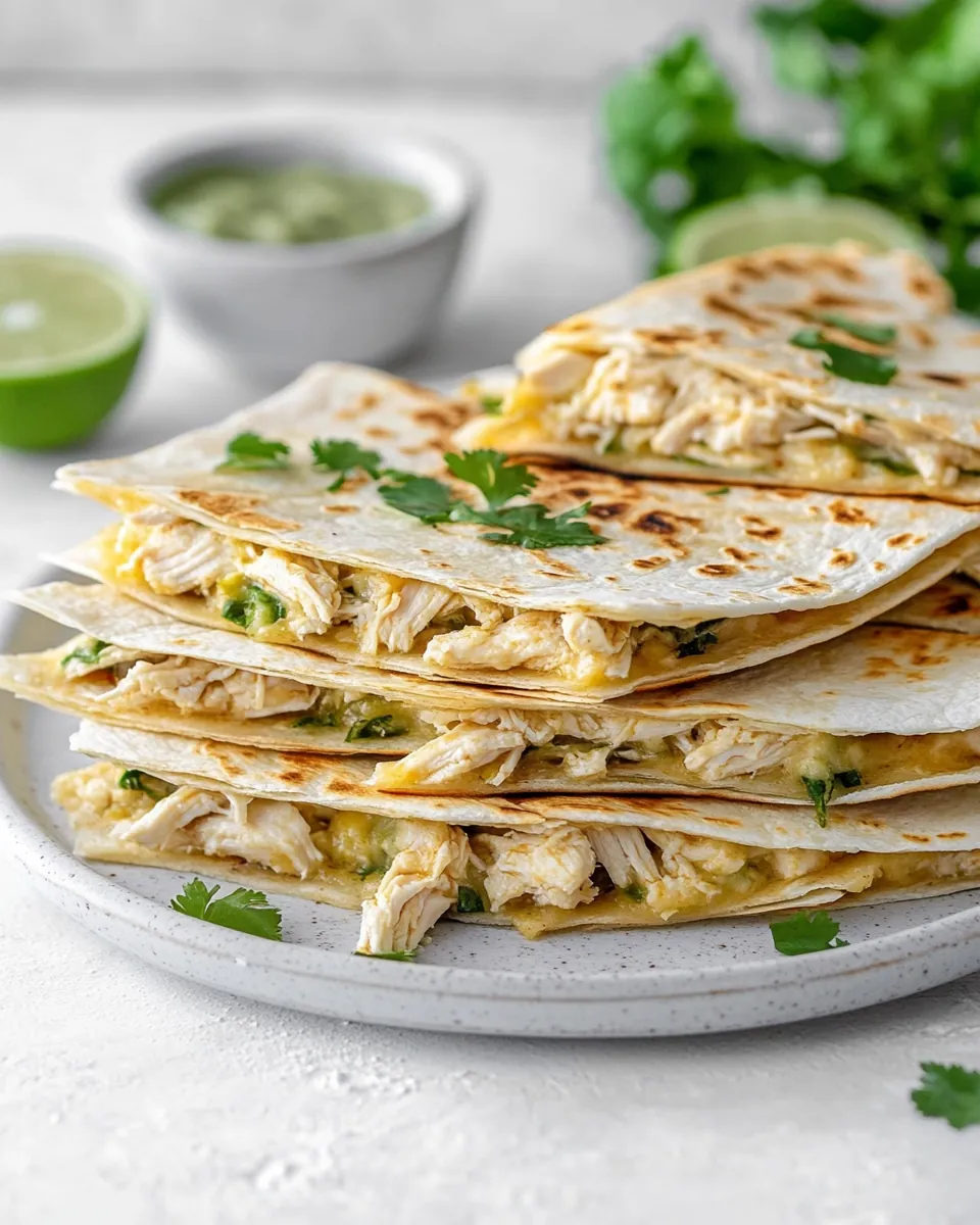 Leftover Chicken Quesadillas