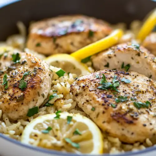 Lemon Chicken Rice Skillet
