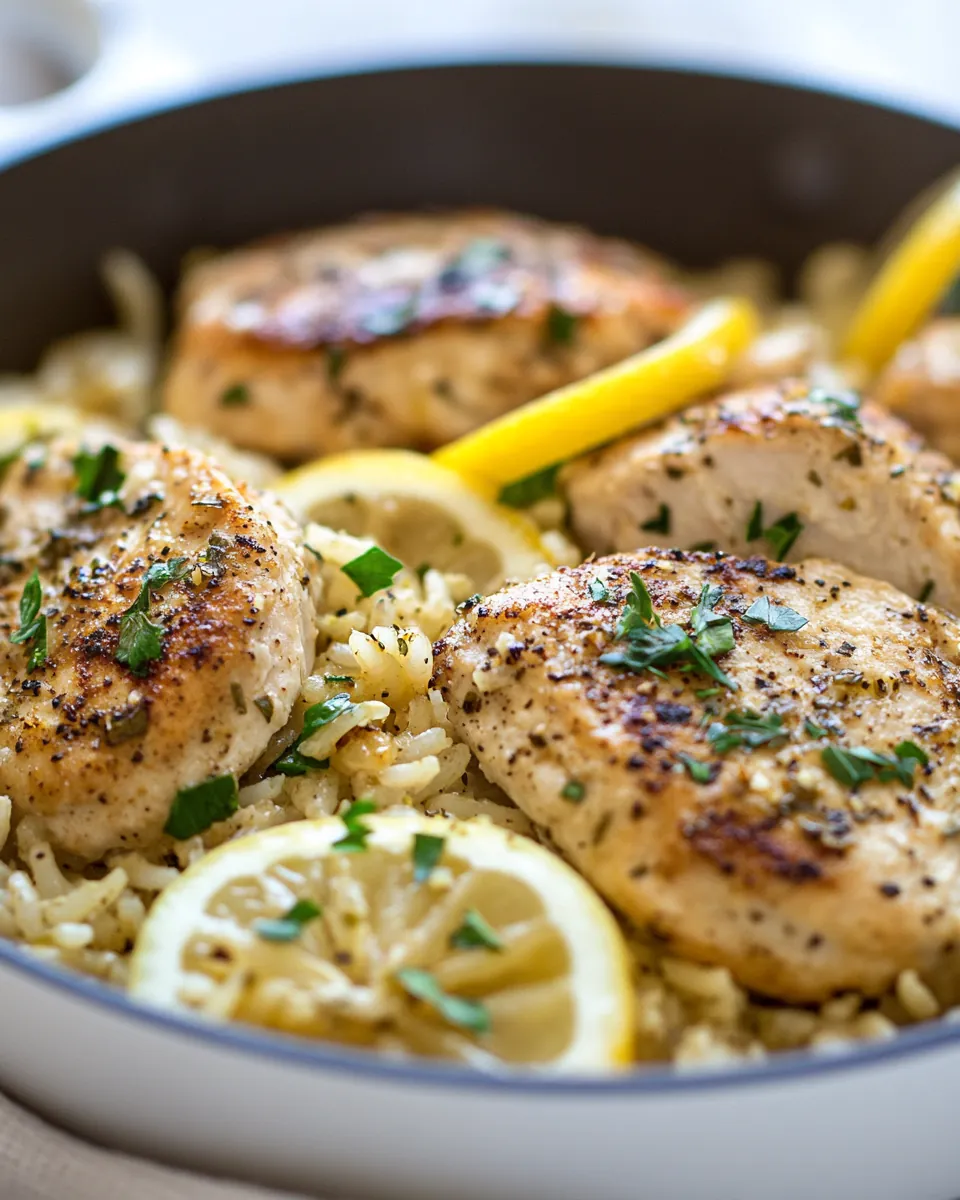 Lemon Chicken Rice Skillet