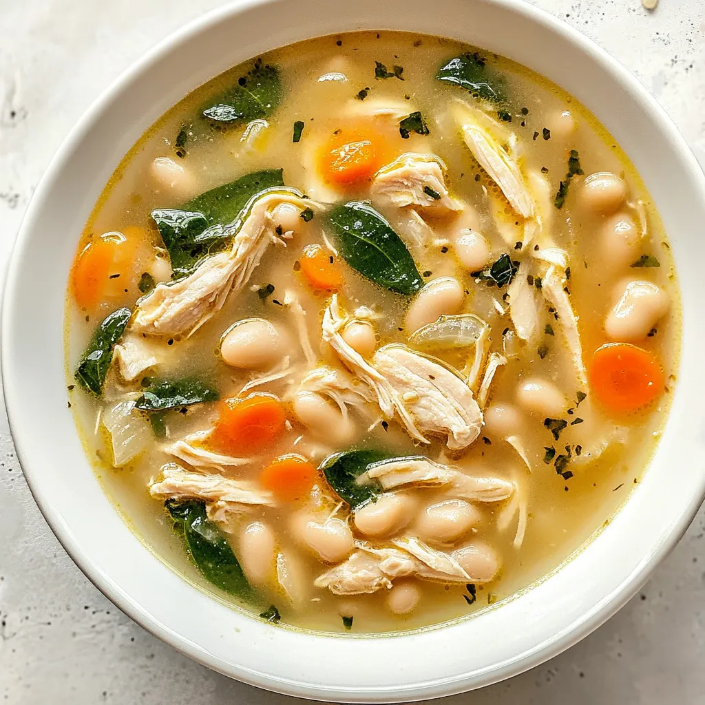 Lemon Chicken White Bean Soup